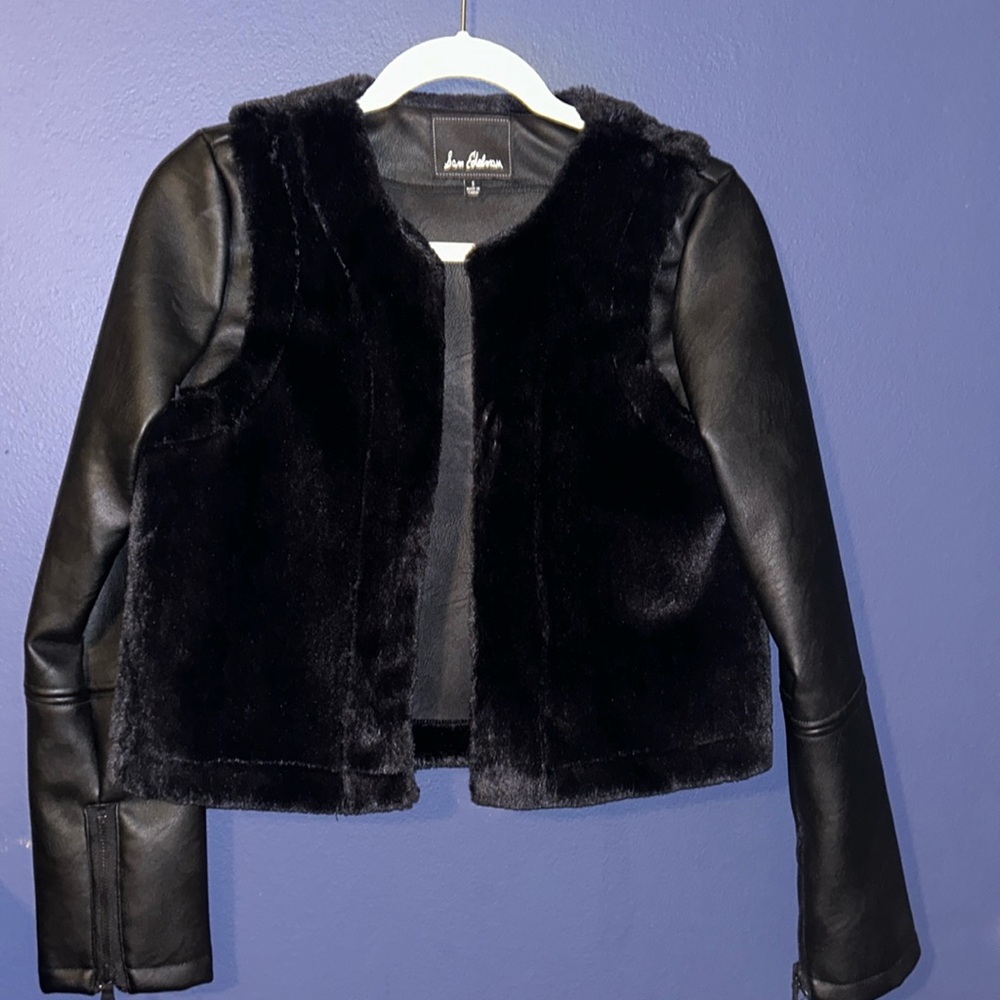 Sam Edelman leather and fur jacket